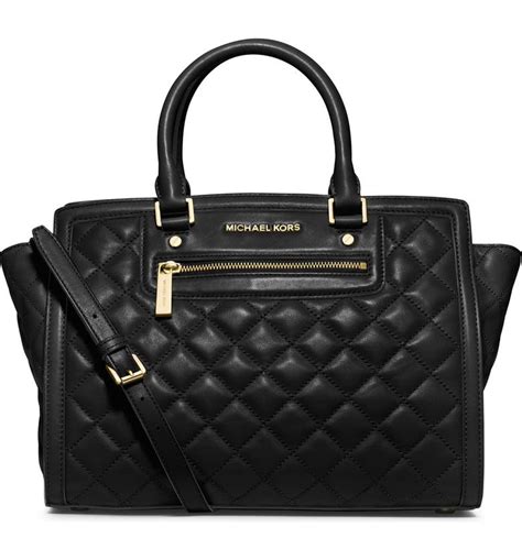 michael michael kors selma zip quilted large top zip satchel|michael kors selma.